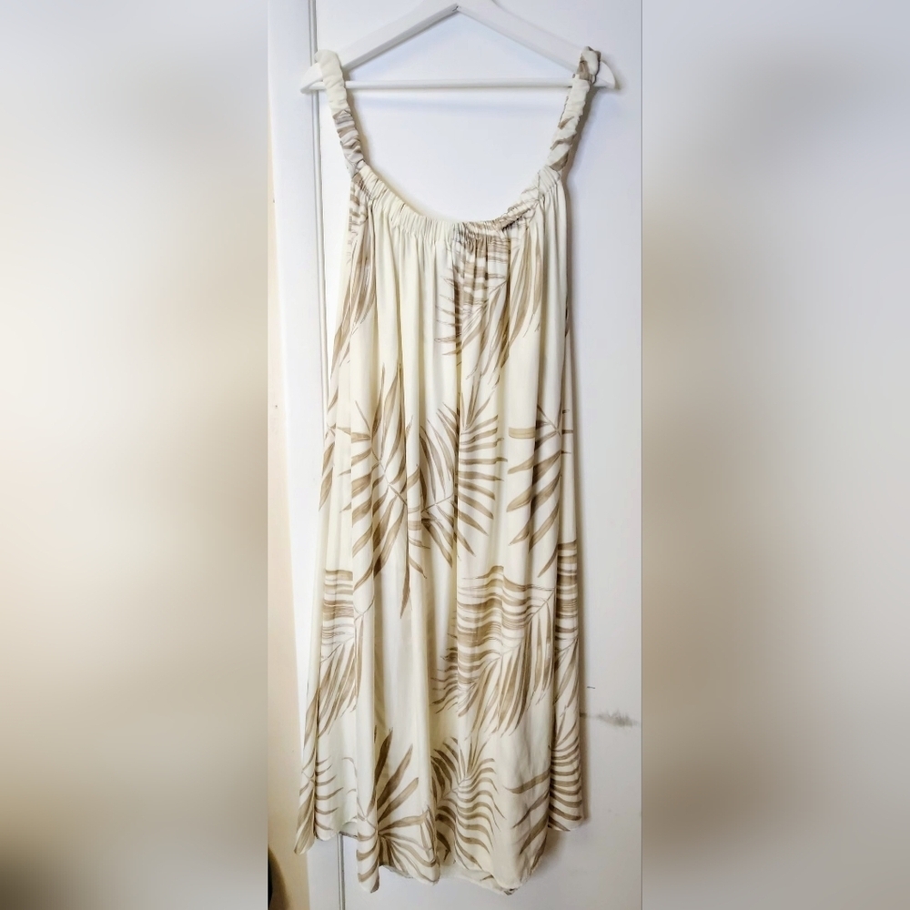 BB Dakota by Steve Madden Cream And Grey Palm Down Maxi Dress Size S - Picture 7 of 16